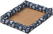 Gihioue Cooling Dog Bed - Cooling Non-Slip Dog Couch Bed | Comfortable Cat Furniture for Small Medium Pets Senior Puppy Car Patio Backyard Living Room Bedroom