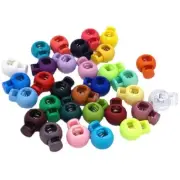 100 Pieces Cord Locks Fastener Toggles for Shoelaces, Drawstrings, Bags