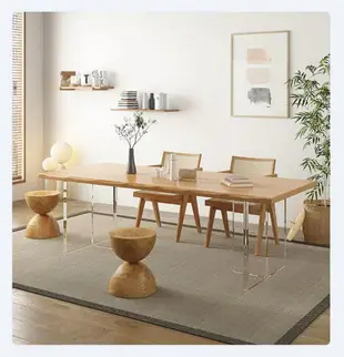 廣東佛山家具白蠟木實木餐桌椅長方形木質大板桌北歐實木餐桌家用