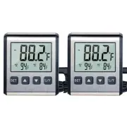 2pcs Fridge Thermometer Freezer Thermometer Alarm Multi-site Application Refr...