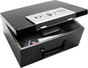 Honeywell Safes & Door Locks - Hideable Small Safe Box - Fire Resistant Document Safety Box for Home - Steel Security Digital Code Lock for Personal Items, Jewelry, Money Safe - 0.26-CU - Black - 6108
