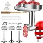 Metal Meat Grinder Attachment for KitchenAid Stand Mixer, Food Grinder Access...