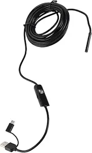 3 in 1 USB Type C Endoscope Camera for Mobile Phone and PC with LED Light, Suitable for Automobile Inspection, 5 Meter Hard Wire, 5. 5mm Borescopes