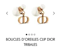 在飛比找Yahoo!奇摩拍賣優惠-Dior Tribales 夾式耳環