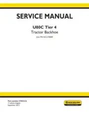 New Holland U80C Tractor Backhoe Complete Repair Service Manual 47441616 PDF/USB