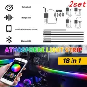 2set RGB Symphony Car Atmosphere Interior LED Acrylic Guide Fiber Ambient Light (for: Renault)
