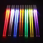 1 Pair Chopsticks Light Up LED Lightsaber Glowing Chop Sticks Reusable Washable