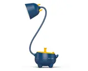 Stepless Dimming Touch LED Table Lamp USB Rechargeable Nordic Desk Lamps Adjustable Modern Eye Protection Reading Light for - blue cow