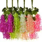 For Home Decor Hanging Garland Fake Flowers Fake Plant Wisteria Leaf Rattan