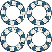 NDNCZDHC 4Pcs LED Ring Light Board RGB Full Color Light Module Accessory LED Lights WS2812 5050 Chip LED Ring Lamp Board for Decoration