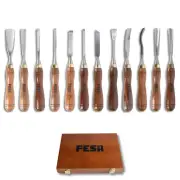 FESA Wood Carving Tool Set - 12 PC Wood Chisel Set-