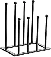 MOEUI 4 Pair Steel Welly Boot Rack - Garden Free Standing Shoe Racks - Free-Standing Footwear Holder Organiser for Indoor & Outdoor