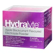 Hydralyte Apple Blackcurrant Electrolyte Powder 10 satchets 4.9g Rehydration