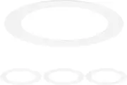 uxcell 4-Pack Goof Rings for 3 Inch Recessed Lights, 2.8" ID 4" OD Durable Steel Trim Ring Flush Mount Matte White Can Light Trim Ring Cover for Ceiling Can Downlights