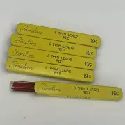 Sheaffer's Fineline .9mm Long Thin Leads Red F15 Pencil - 40 in 5 Tins Lot