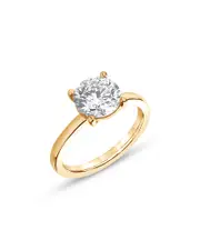 Bloomingdale's Fine Collection Certified Lab Grown Round Diamond Engagement Ring in 18K Yellow Gold, 6.0 tcw