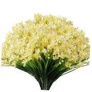 Bundles Artificial Daffodils Flowers, Fake Artificial Greenery UV 6 Yellow