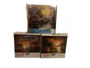 Terry Redlin, Thomas Kincade lot of 3 Puzzles 1000 Pieces, Evening Rendezvous