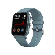 P8 1.4inch Full Touch Screen Heart Rate BP BO2 Monitor Weather Push Brightness Control BT4.2 Smart Watch BLUE COLOR