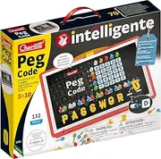 Quercetti - Peg Code - Educational Coding Game - Write and Decode Secret Words and Messages, for Kids Ages 5 Years +