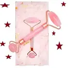 Pink Rose Quartz Real Crystal Gem Stone Marble Roller Ice Cold