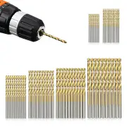 60PCS 1/1.5/2/2.5/3/3.5mm High Speed Steel Twist Drill Bit Professional Titanium Coated Drill Bit Tools Quality Power To