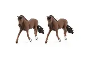 2x Schleich Kids Childrens Toy Figurine Trakehner Gelding Pretend Animal 3y+