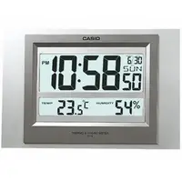 在飛比找PChome商店街優惠-CASIO CLOCK 數位溫度顯示掛鐘/座鐘兩用-銀灰 型
