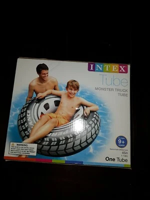 New NIB Intex Monster Truck Inflatable Tire Tube Pool Float - 45” - With Handles