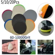 Carbide With Loop Sandpaper Pads 60 - 10000 Grit Sanding Disc 5'' 125mm