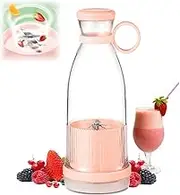 Cutify Portable Smoothie Blender, 380ml Usb Wireless Cutify™ Portable Smoothie Blender On The Go, Cutify Fresh Juice, Small Blendit Portable Blender For Shakes And Smoothies (Pink)