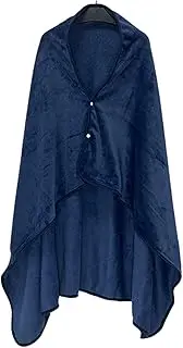 [Generic] Winter Thermal Shawls Ponchos for Women Fleece Warm Cape Capes for Womenwarm Blankets for Winter Plush Wearable Blanket, A