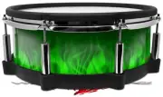 Wrap for Roland vDrum Shell PD140 Fire Flames Green
