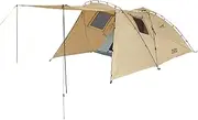 DOD Riders Tandem Tent, for 2-3 People, Wide Front Room, Touring Festival, One-Touch Tent, Ground Sheet Included