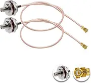 POBADY 2PCS U.FL IPEX to RP SMA Female Waterproof Box M16 Low Loss Coaxial Cable 12" /30CM IPX IPEX to RP SMA Female RG178 Coaxial Pigtail Cable for Wireless Routers Mini PCIE Network Cards PCI
