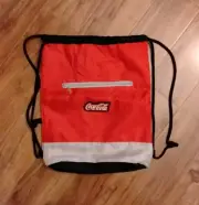COCA-COLA CINCH DRAWSTRING BACK PACK BAG in RED with GRAY & BLACK detailing