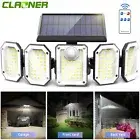 5-Head 300 LED Solar Motion Sensor Light Outdoor Garden Wall Security Flood Lamp