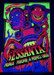 SESSANTA 2024 N1 Red Rocks 24x36 UV Glow Poster By Zombi Yeti /300 Primus / Tool