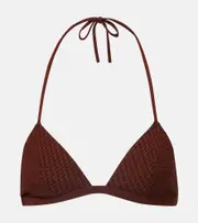 [Eres] Eres Extra jacquard bikini top AU 12 brown