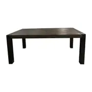 Dining Table 180cm Medium Size with Solid Acacia Wooden Base in Oak / Chocolate Colour