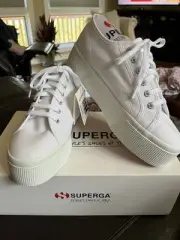 NEW Superga 2790 Platform Sneakers White Made In Italy Men’s 8 Women 9.5