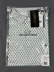 Vineyard Vines Golf Shirt Polo Sankaty Money Maker Print Large White Green $110