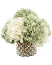 Creative Displays Seafoam & White Hydrangea Floral Arrangement