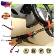Durable Anti-Theft Brake Pedal and Steering Wheel Lock - 78cm Adjustable