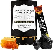 Shilajit Honey Sticks, Pure Himalayan Shilajit Resin Honey Sticks with Saffron, Natural Herbal Blend for Energy Boost, Peferct for Women & Men