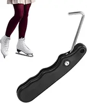 Portable Lace Tightener Puller Tool, Lace Puller Hockey Stainless Steel Lace Tightener, Anti-Slip Handle Folding Ice Roller Accessories Skating Tool for Figure-Skates