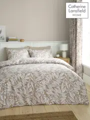 Catherine Lansfield Natural Sorrel Leaf Floral Reversible Duvet Cover Set (F52910) | $39 - $81