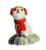 ++=Sealife C*129 Ceramic Sea Pup w/ Red Scarf Pie Vent
