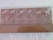 "FLAMINGOS " SET OF 6 WINE GLASS CHARMS DRINK MARKERS