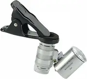 Clip Adjustable Pocket Microscope with LED Light for Currency and Jewelry Detection Compact Design for Go Use Random Color Clip Options